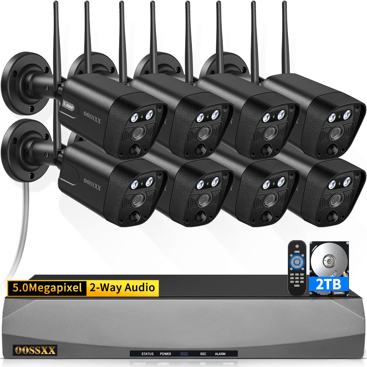 Amazon.com : OOSSXX 2-Way Audio & PIR Detection Dual Antennas